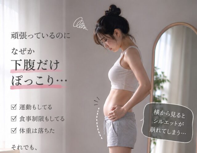 痩せているのに下腹ぽっこり？反り腰による「内臓の突出」を整える楽々美腹リセット術