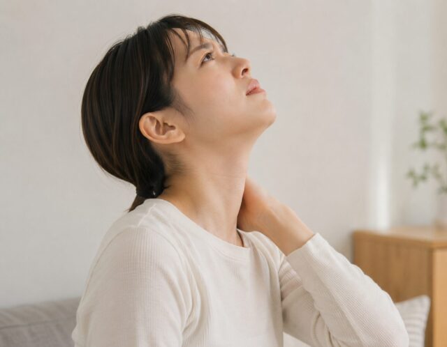 上を向くと首が痛い原因は背中の骨？見た目年齢を若返らせる胸椎リセットケア