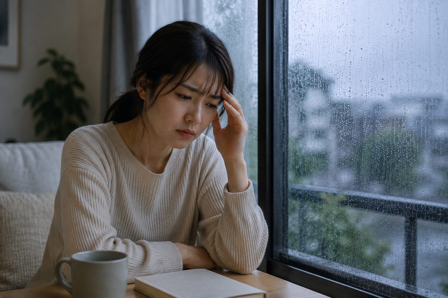 梅雨の気圧ではなく水分不足による頭痛