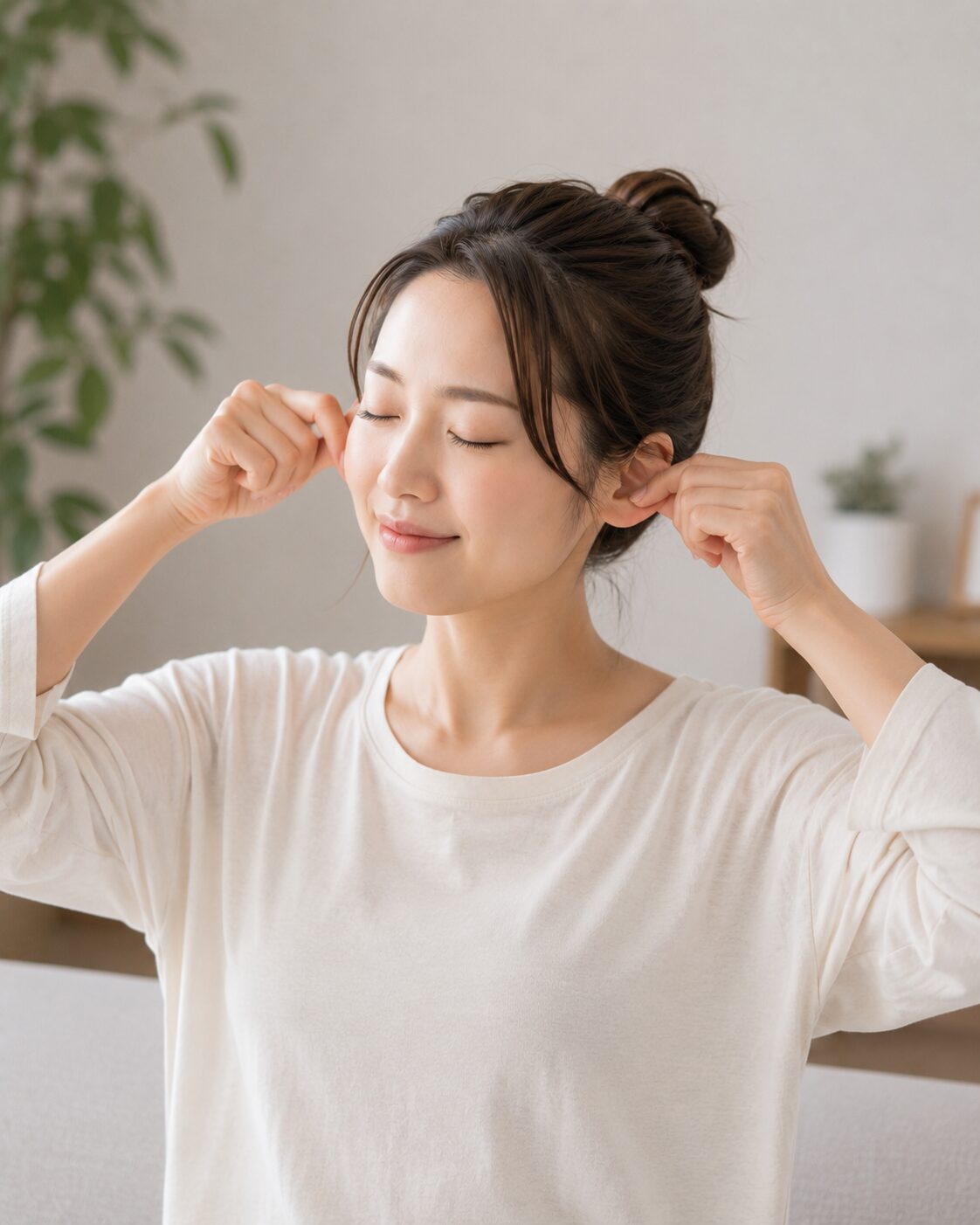 耳周りをほぐして首こりを解消する簡単セルフケア