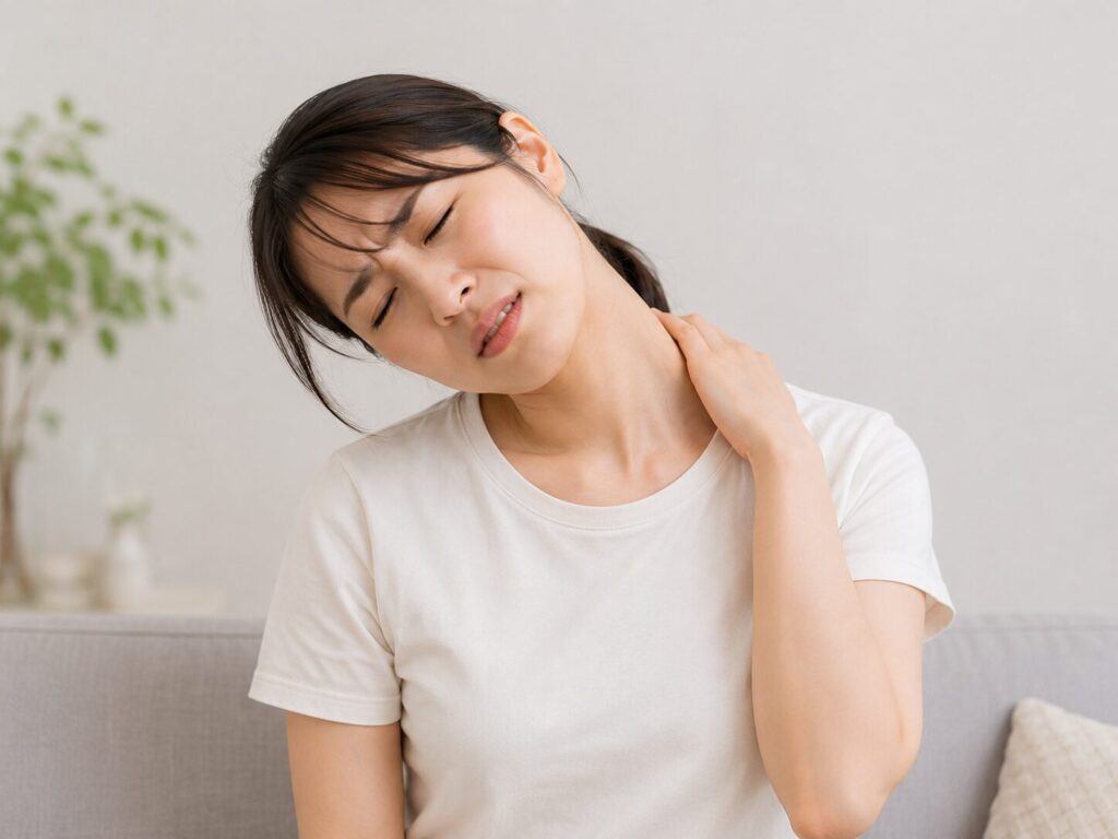首を倒した時の突っ張りにお悩みの女性