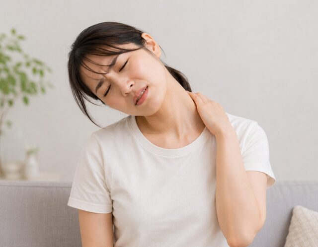 首を倒して突っ張る人は要注意？隙間時間の30秒でできる首スッキリ解消ケア