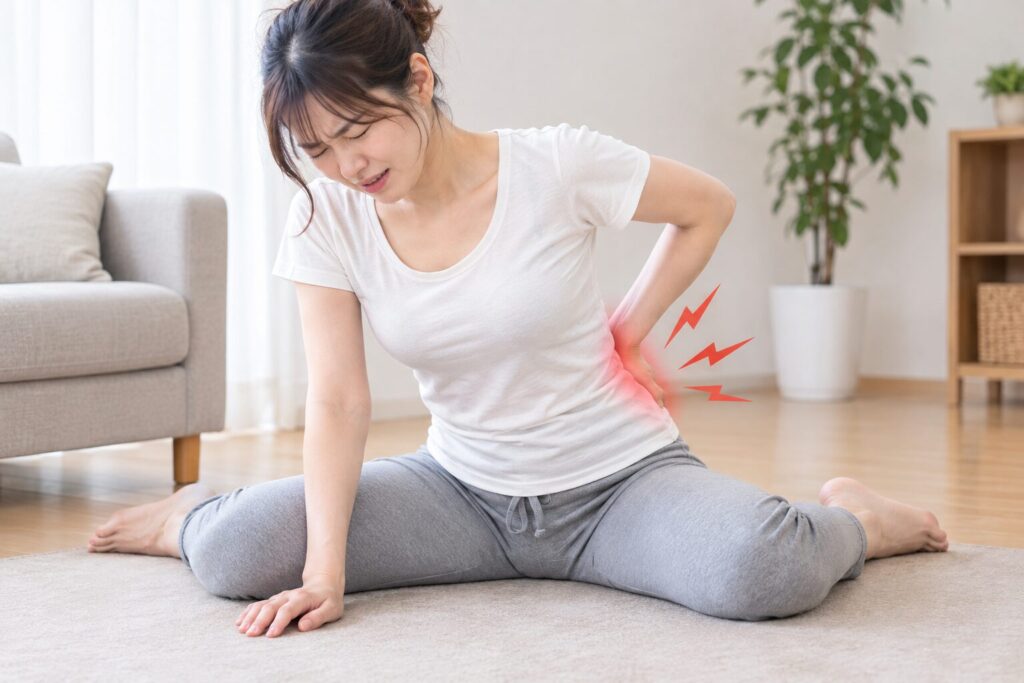 高松市整体 反り腰 ぽっこりお腹 割座 腰痛