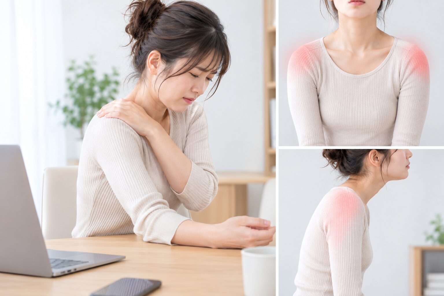 腕の固さが肩を引っ張り巻き肩や肩こりの原因になる仕組み