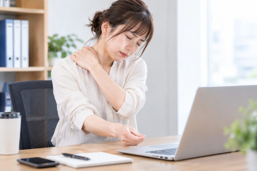 腕のほぐし方で肩こりと巻き肩を軽くする簡単セルフケア