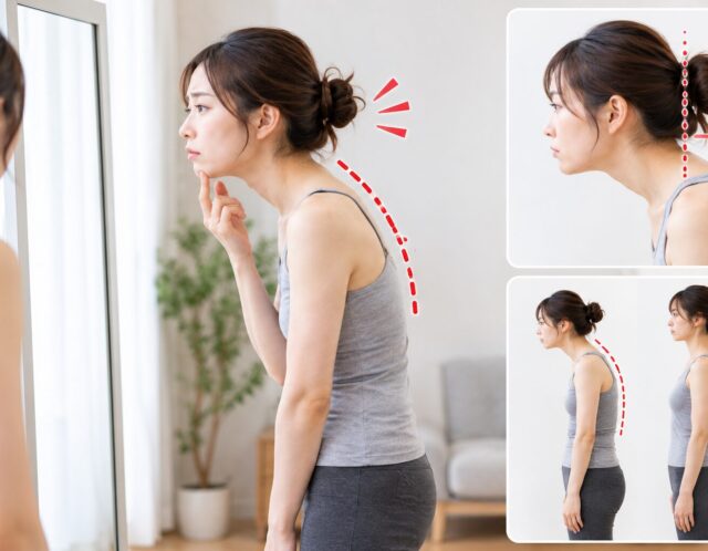 頭が前に出るスマホ首の原因は首じゃない？姿勢を整える簡単30秒ケア