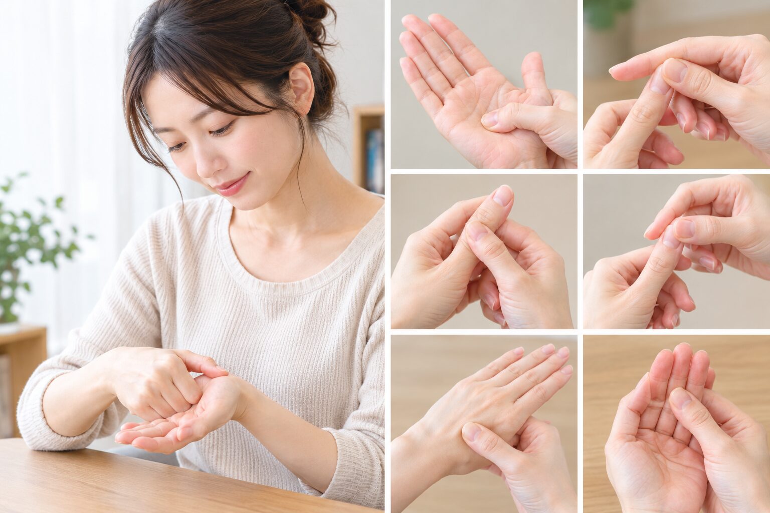 巻き肩を改善する手のひらほぐし・ストレッチ 高松市